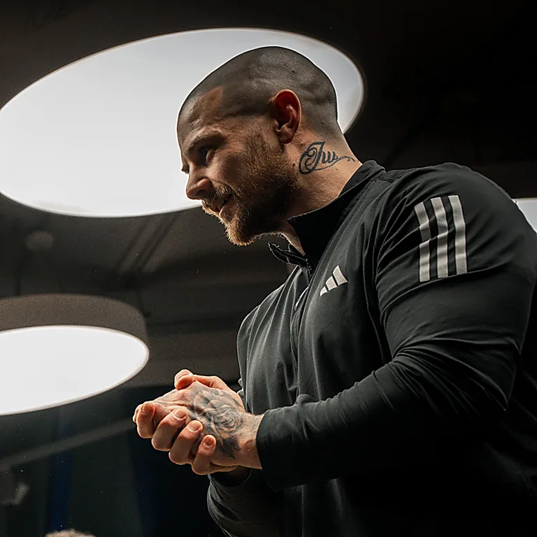 Jacob, head boxing coach, coaching a session in the ring