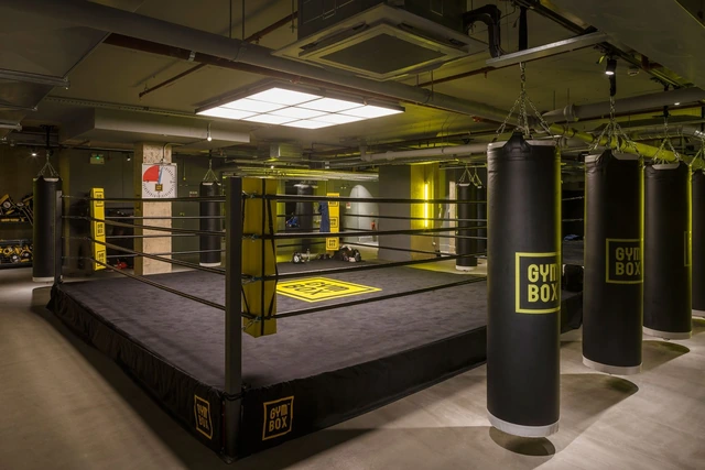 The ring and heavy bags at Gymbox Farringdon